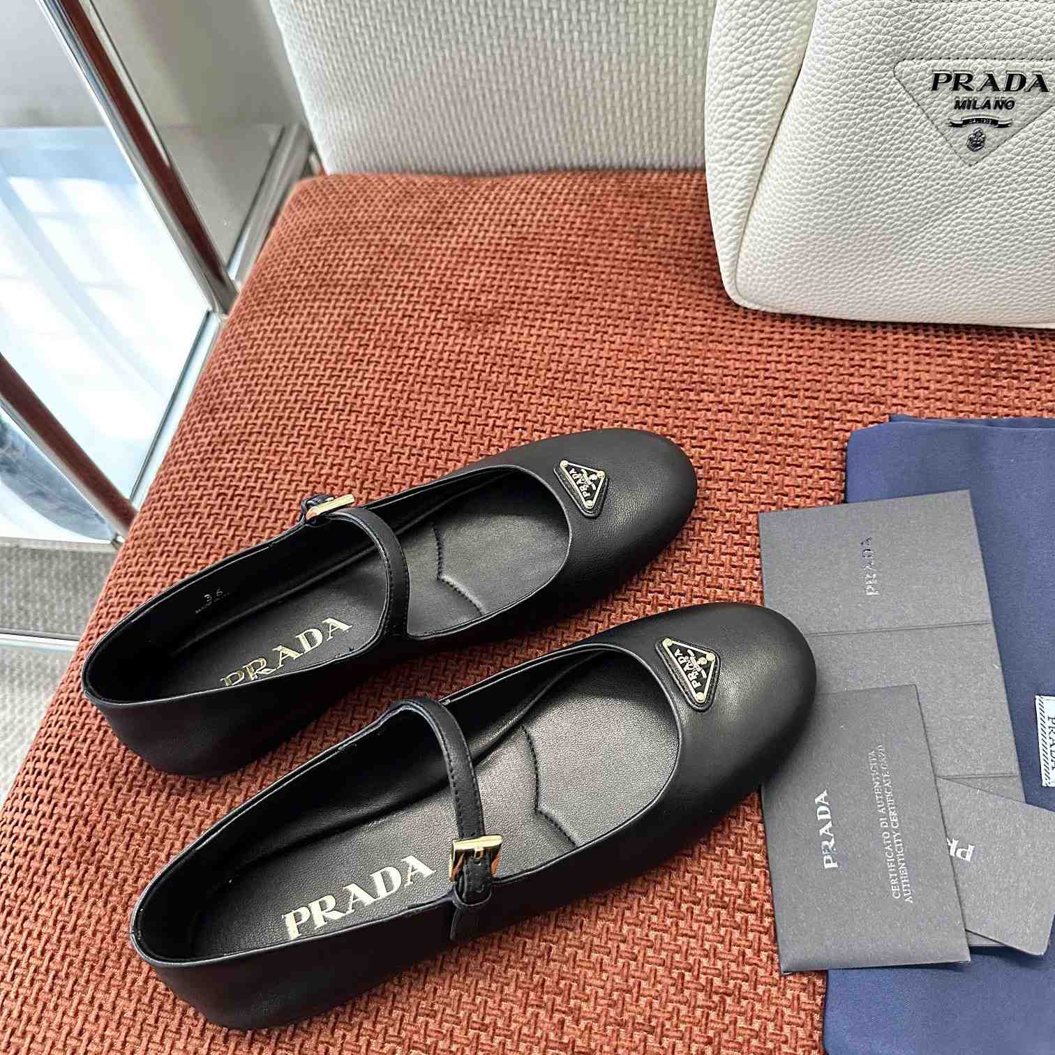 Prada Nappa Leather Ballerinas - everydesigner