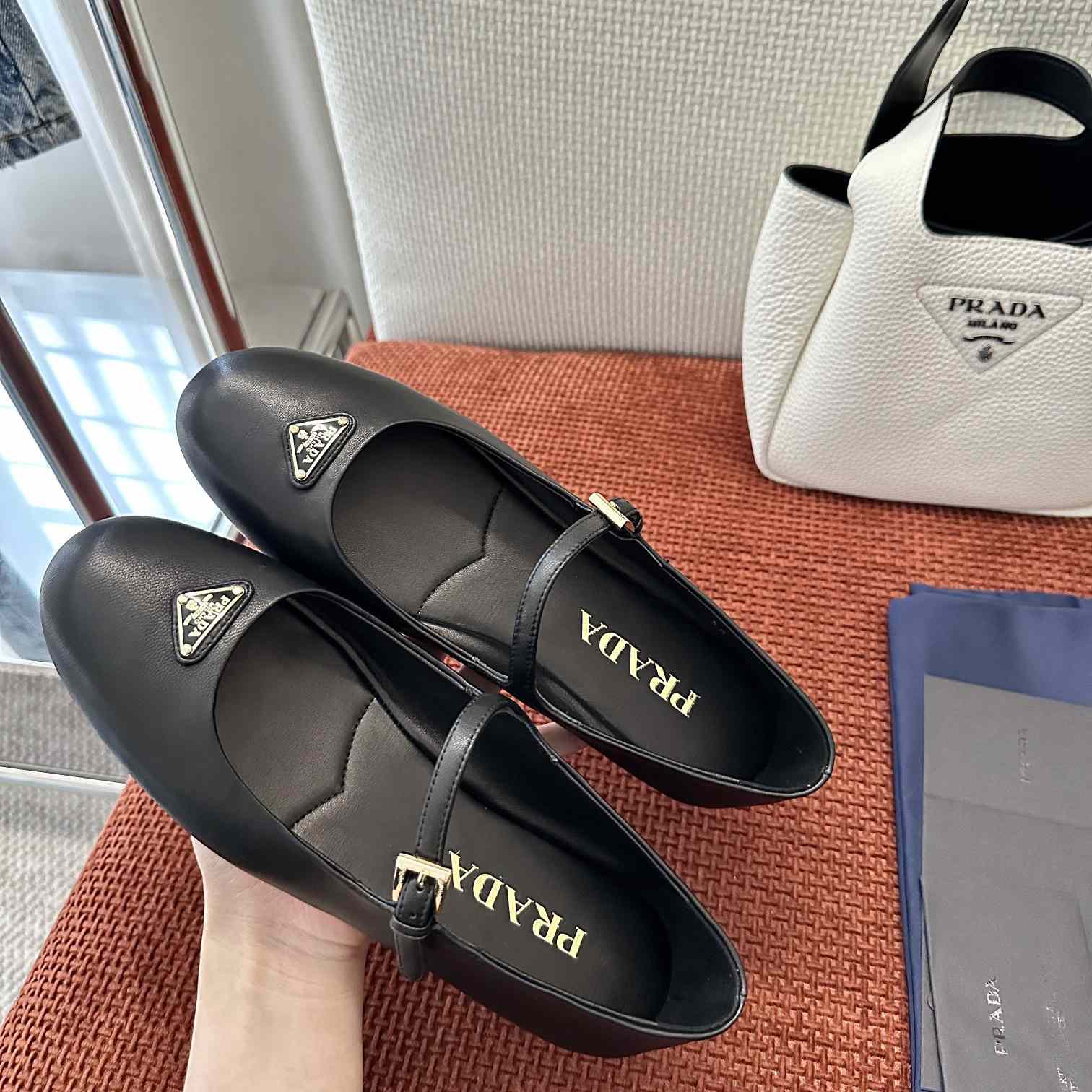 Prada Nappa Leather Ballerinas - everydesigner