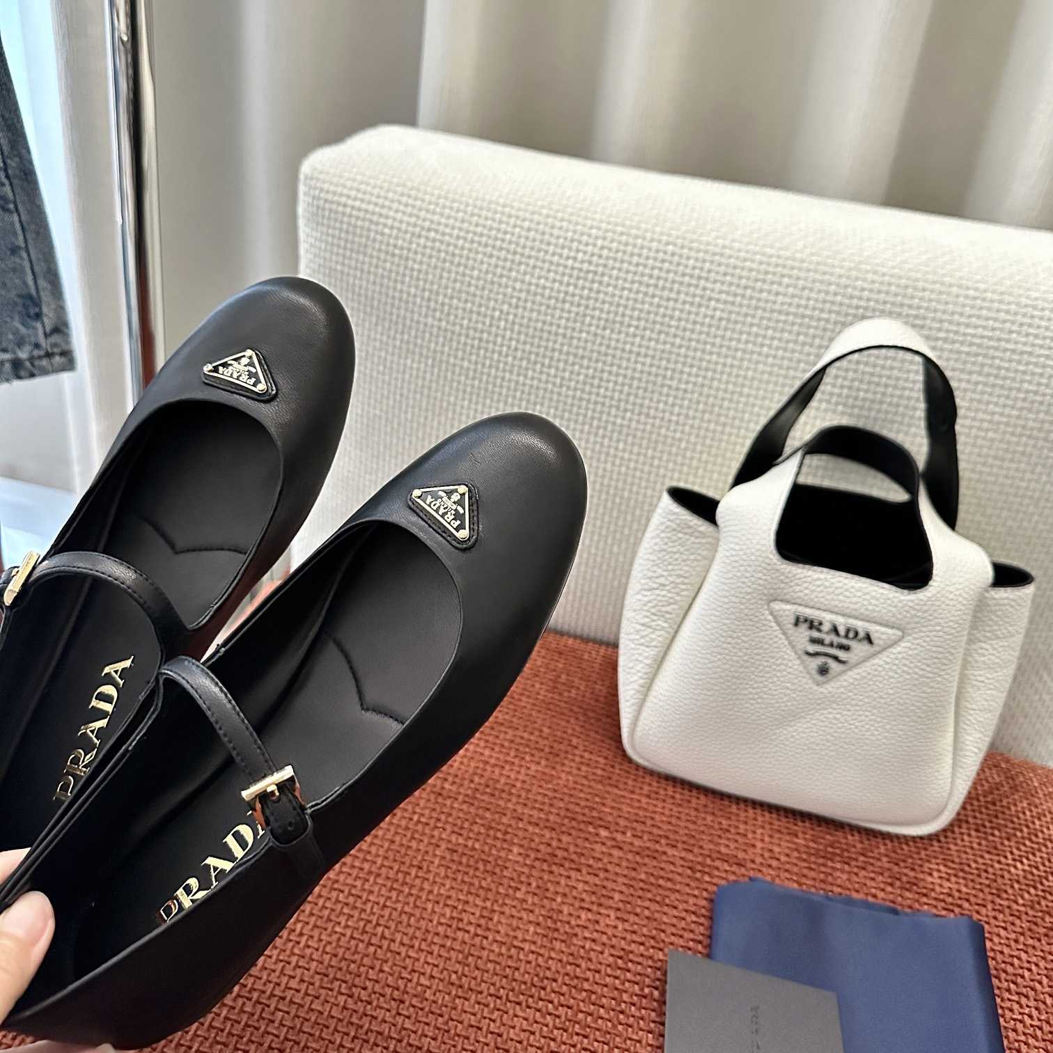 Prada Nappa Leather Ballerinas - everydesigner