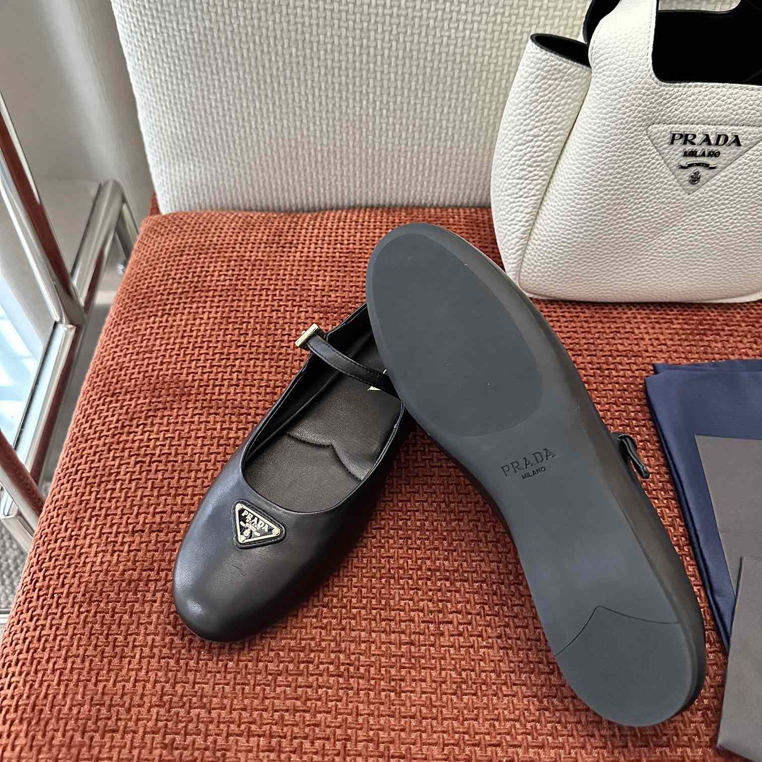 Prada Nappa Leather Ballerinas - everydesigner