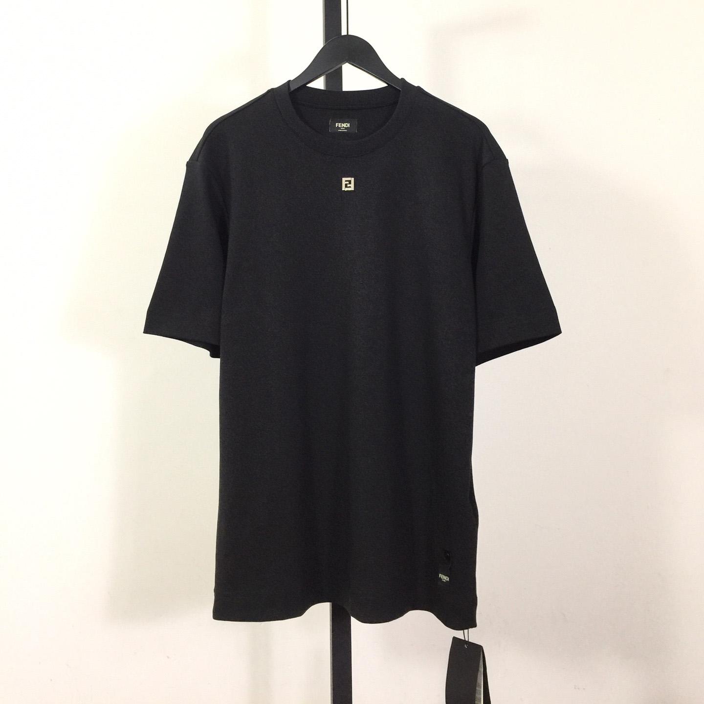 Fendi Black Cotton T-shirt - everydesigner