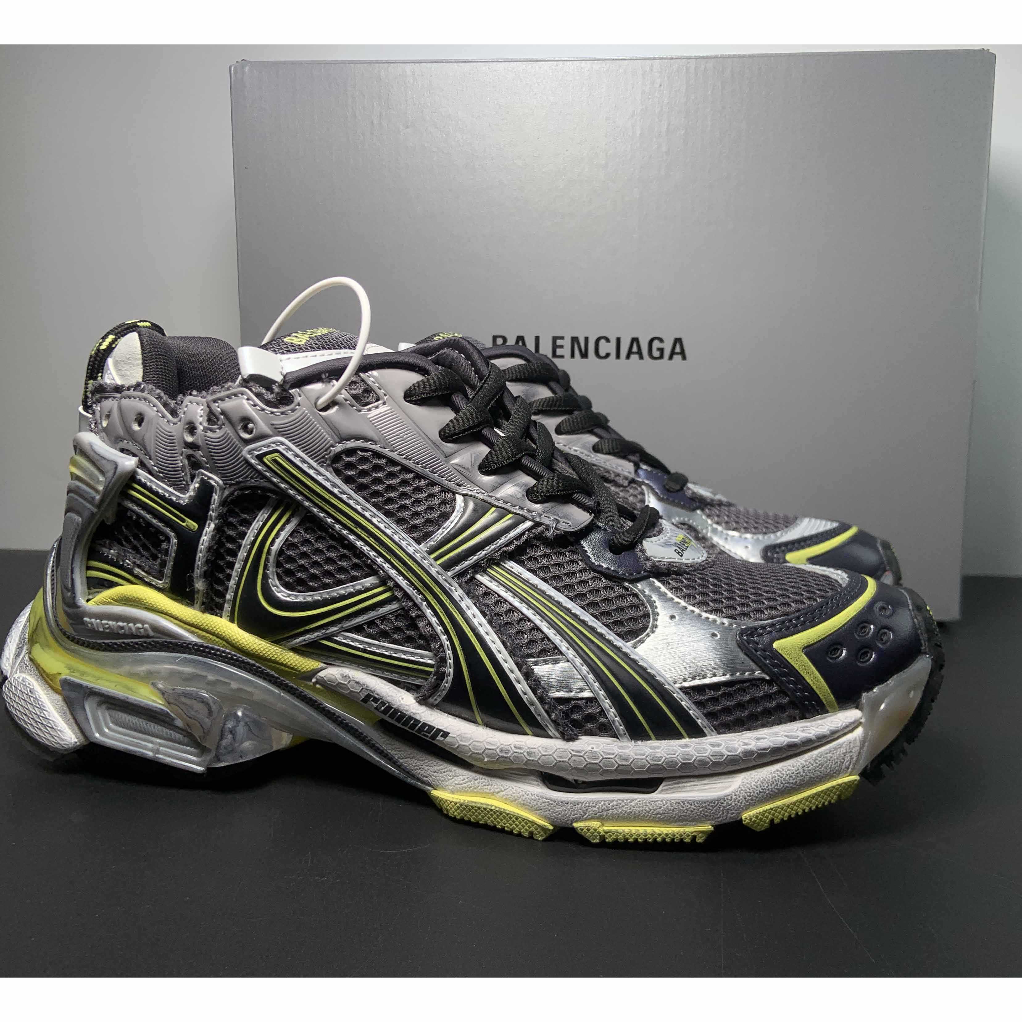 Balenciaga Runner Sneaker In Grey/Yellow And White - everydesigner