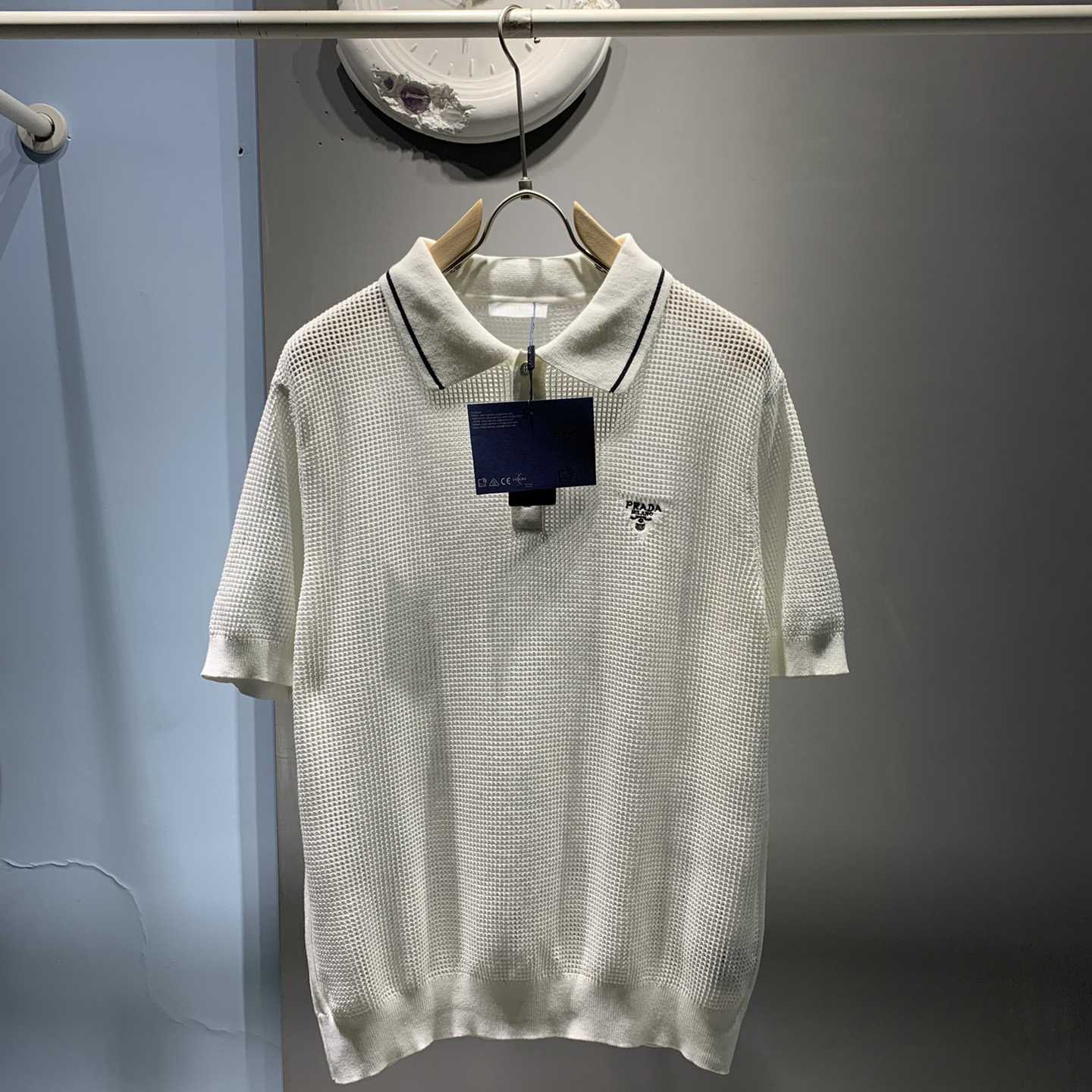 Prada Cotton And Silk Polo Shirt - everydesigner