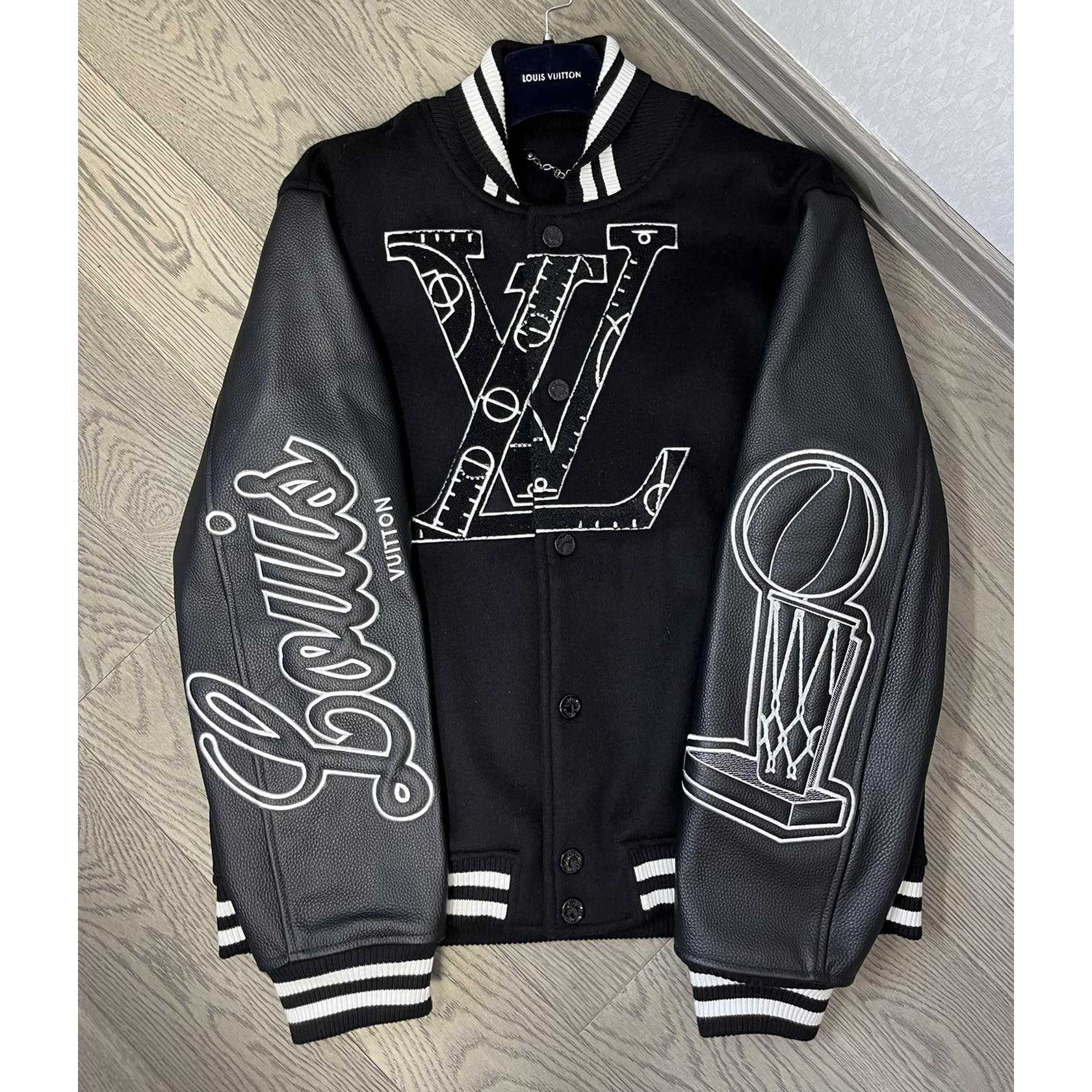 Louis Vuitton x NBA Leather Basketball Jacket - everydesigner