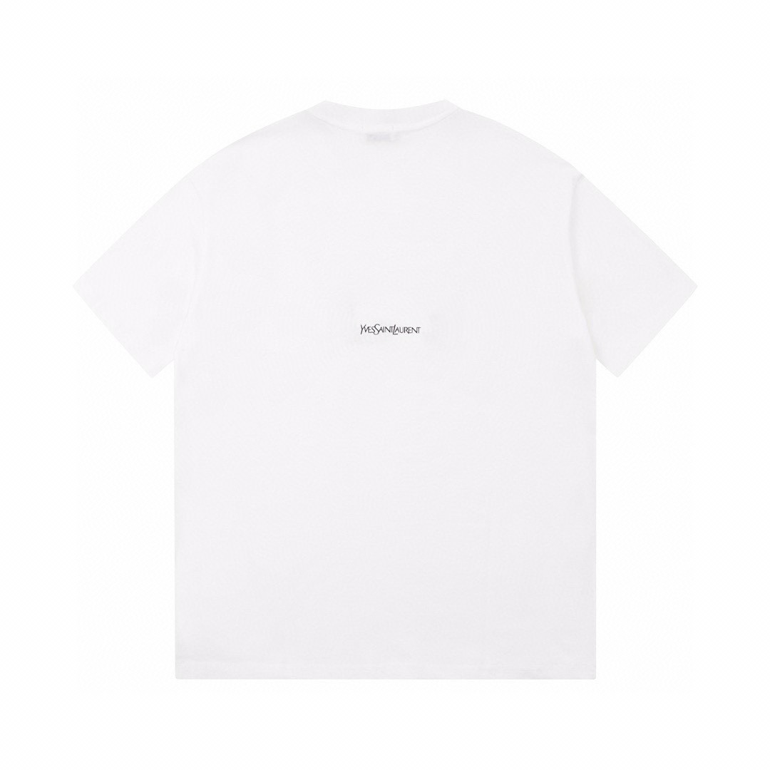 Saint Laurent Cotton-jersey T-shirt  - everydesigner