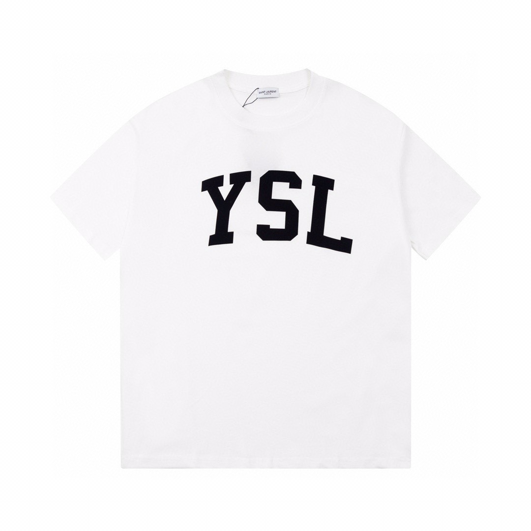 Saint Laurent Cotton-jersey T-shirt  - everydesigner