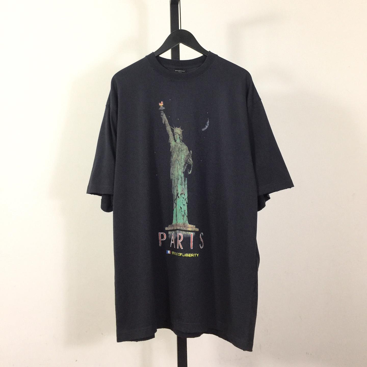 Balenciaga Paris Liberty T-Shirt Medium Fit In Black  - everydesigner