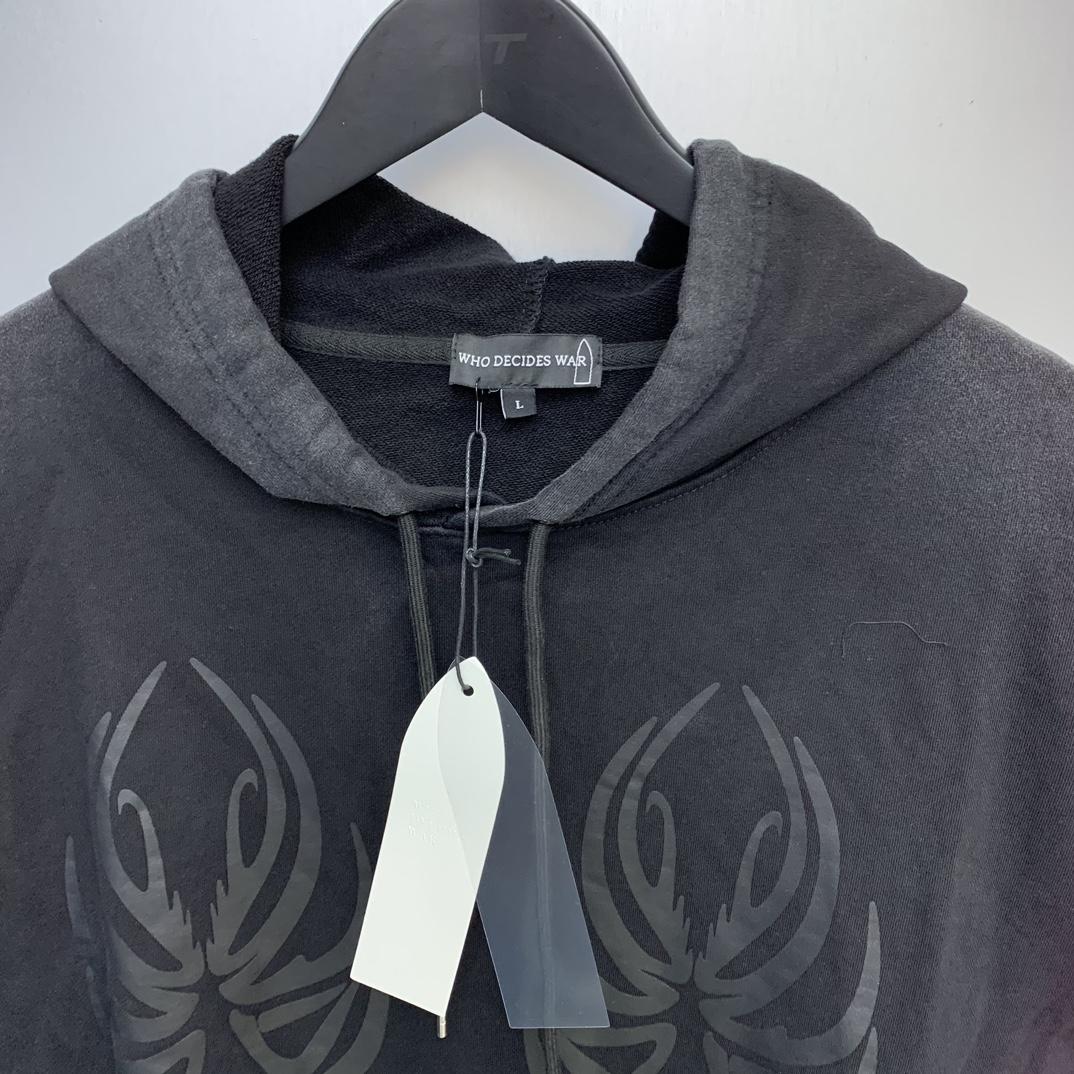 Who Decides War Black Winged Hoodie - everydesigner