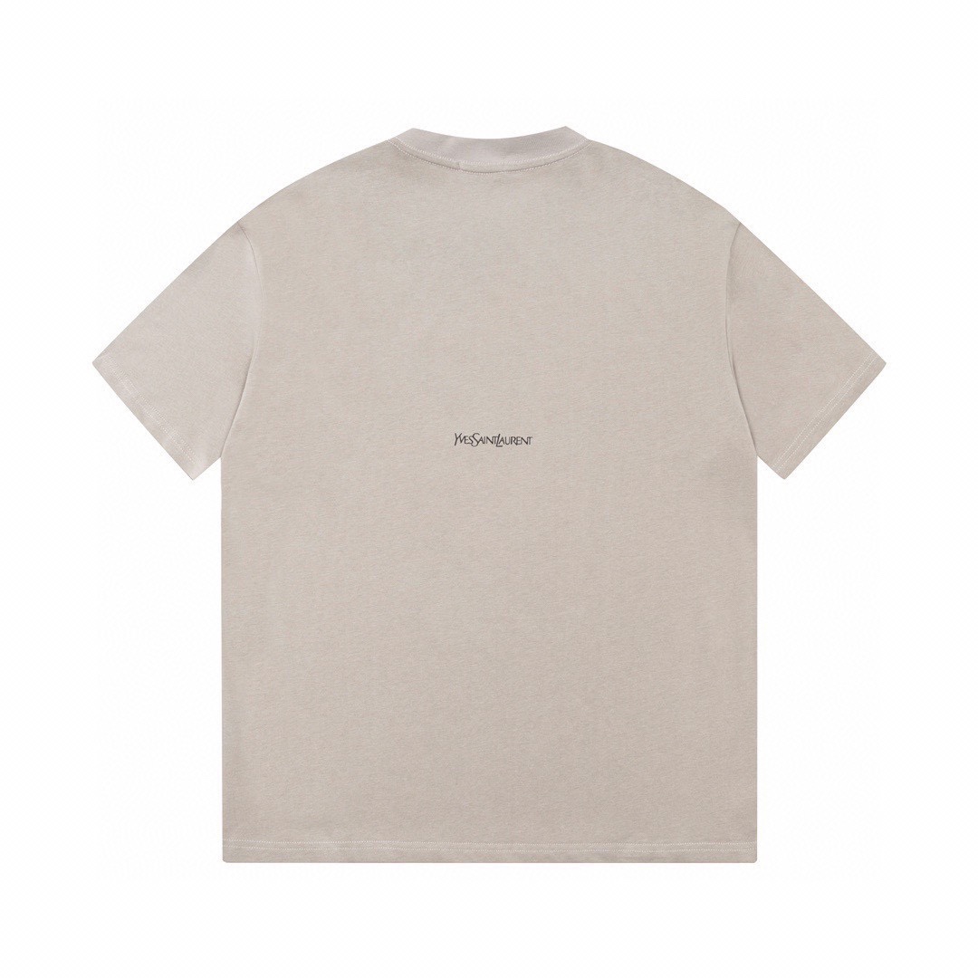 Saint Laurent Cotton-jersey T-shirt  - everydesigner