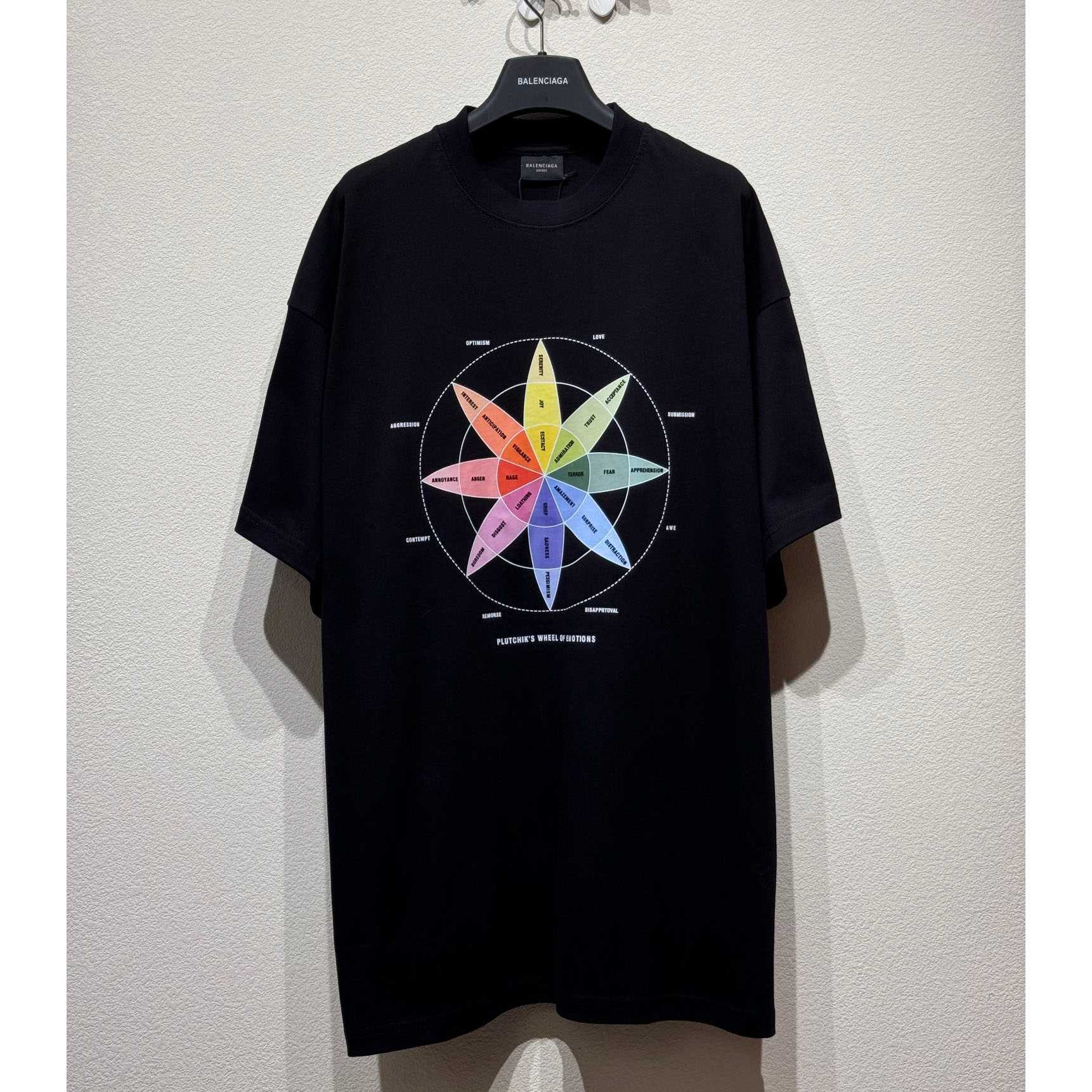 Balenciaga How Do You Feel? T-Shirt Medium Fit In Black - everydesigner