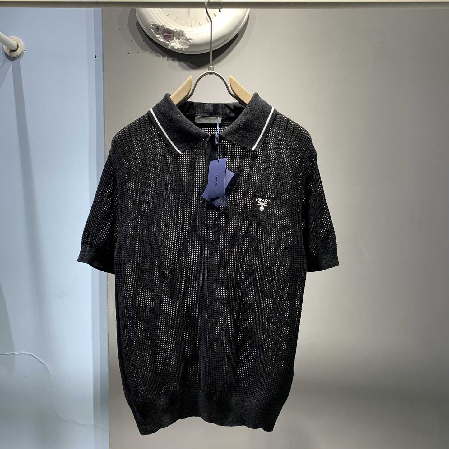 Prada Cotton And Silk Polo Shirt - everydesigner