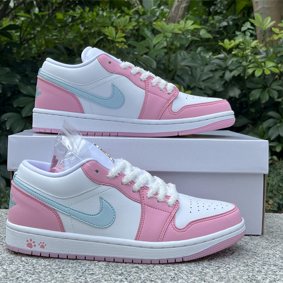 Jordan Air Jordan 1 LOW “White/Pink Foam/Glacier Blue  Sneaker    HM3706-141 - everydesigner