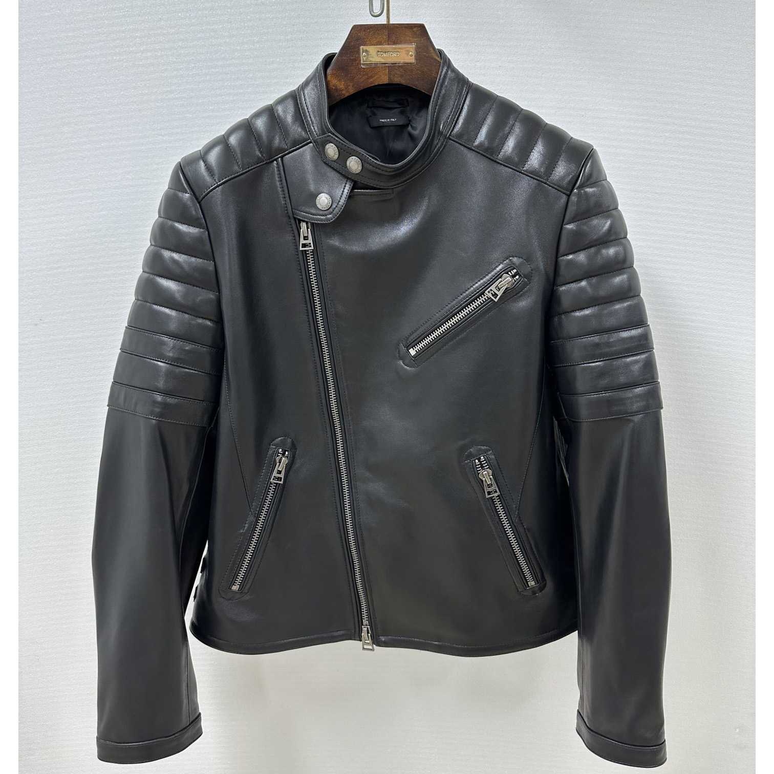 Tom Ford Grain Leather Zip Biker - everydesigner