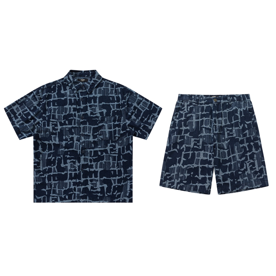 Fendi Short-Sleeved Shirt And Shorts - everydesigner