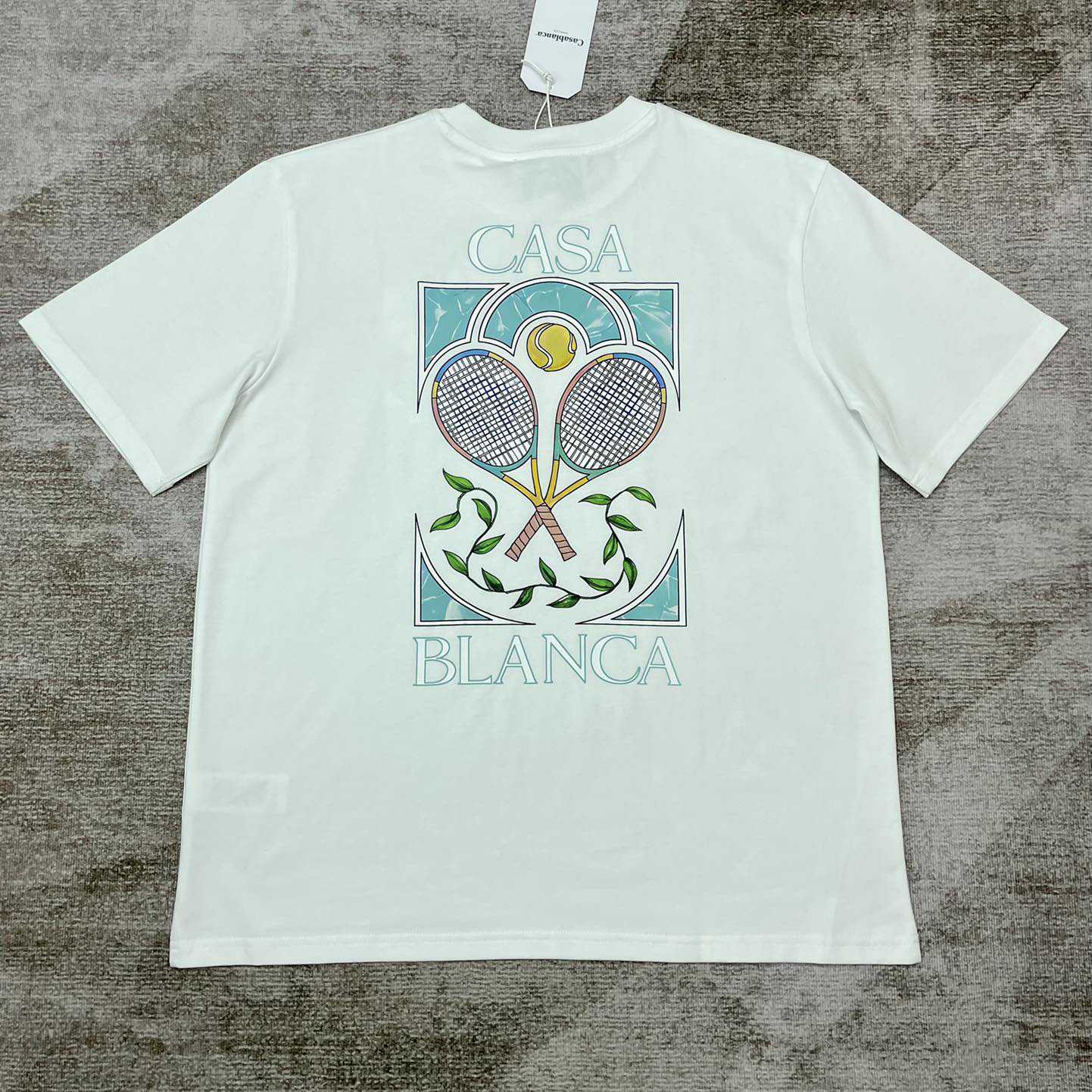 Casablanca Tennis Pastelle Printed T-Shirt   C870 - everydesigner