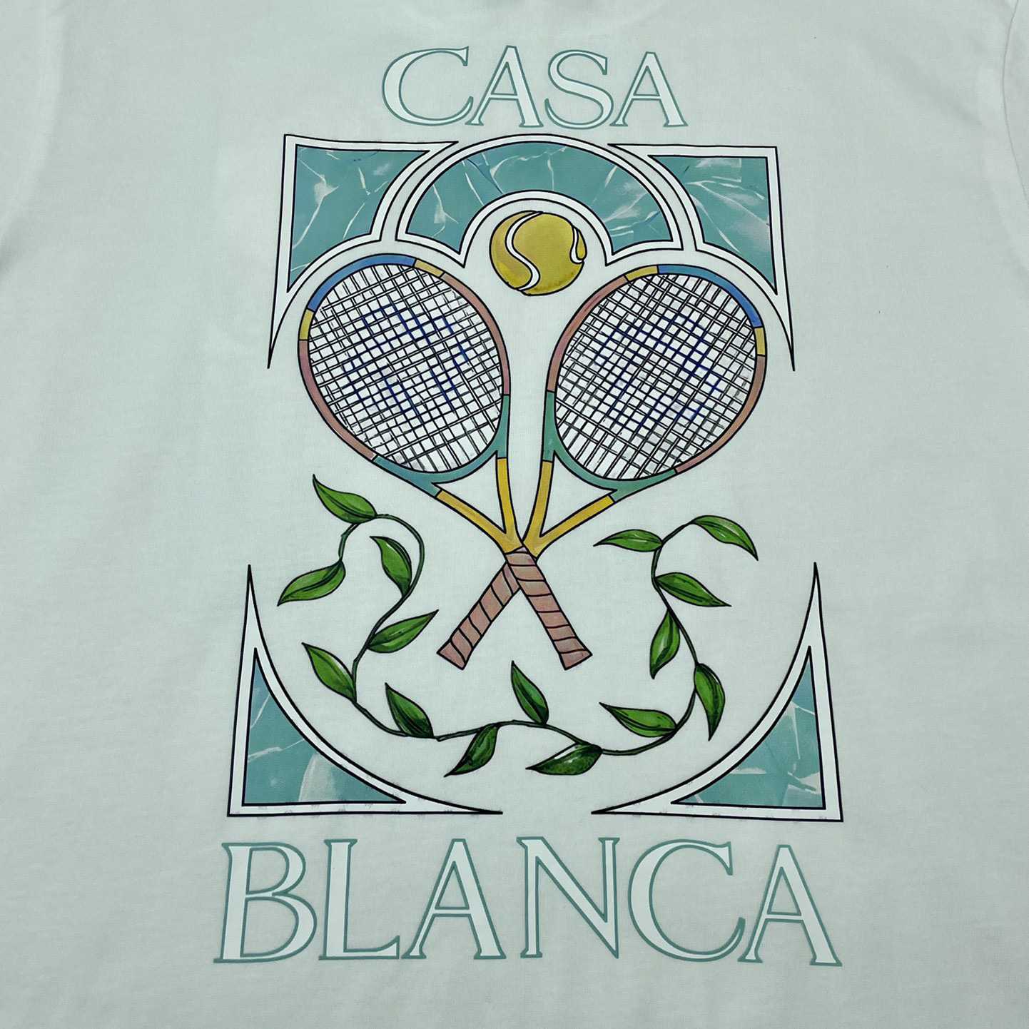 Casablanca Tennis Pastelle Printed T-Shirt   C870 - everydesigner