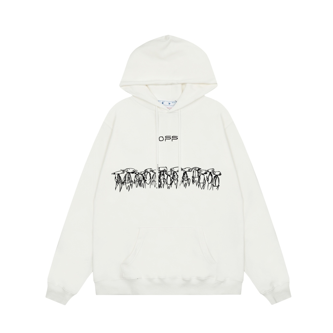 Off-White Cotton Hoodie - everydesigner