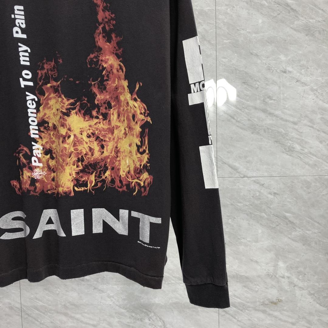 Saint Michael x Pay Money To My Pain Long Sleeve Tee Black - everydesigner