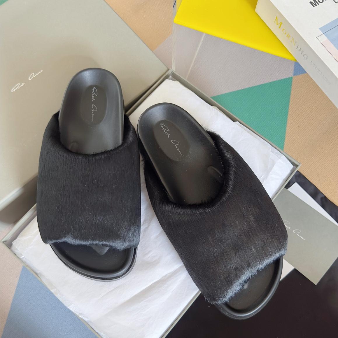 Rick Owens Slide In Black - everydesigner