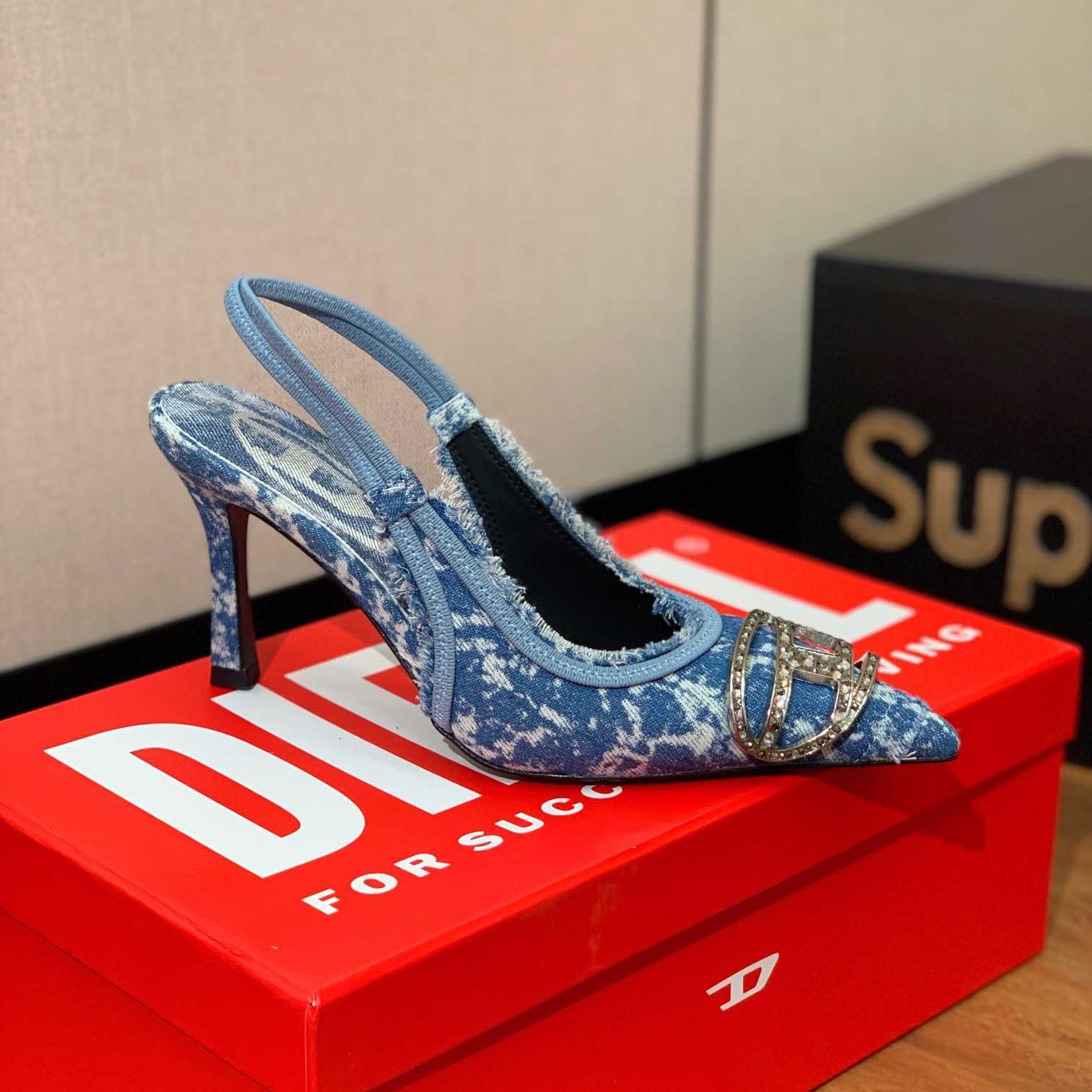 Diesel Blue D-Venus SB Heels - everydesigner