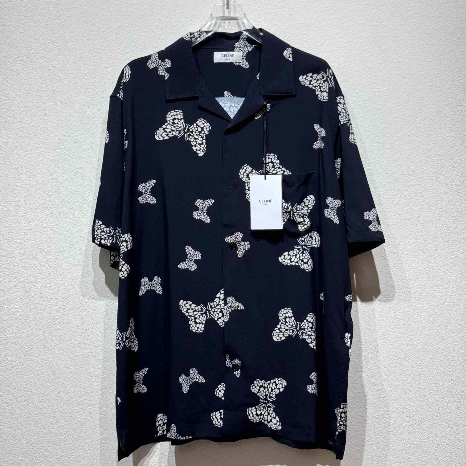 Celine Convertible-Collar Printed Woven Shirt - everydesigner