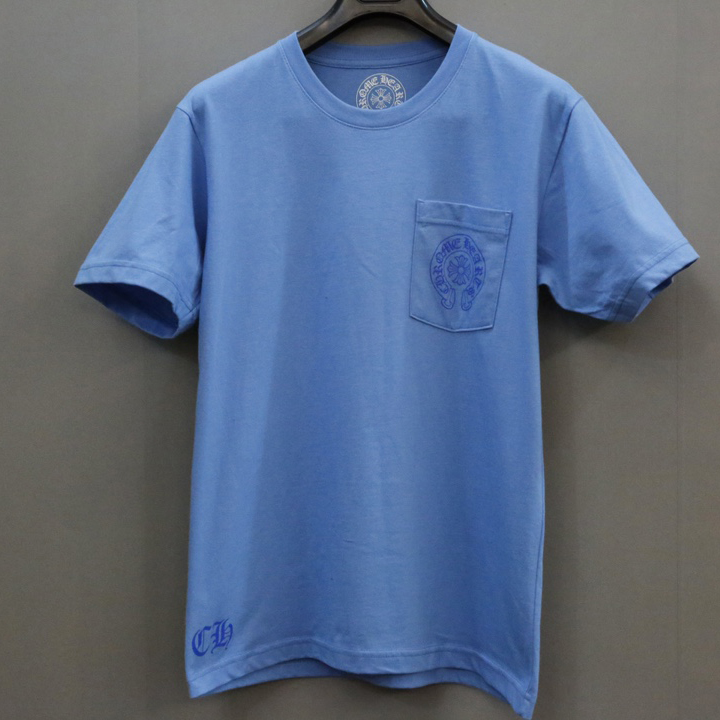 Chrome Heart Miami Exclusive Light Blue Pocket Tee  - everydesigner