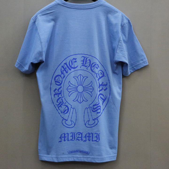 Chrome Heart Miami Exclusive Light Blue Pocket Tee  - everydesigner