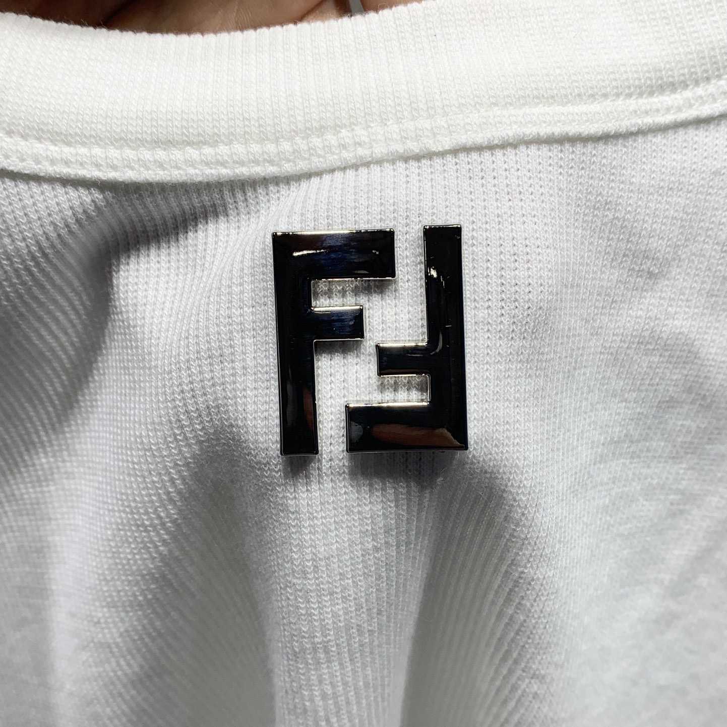 Fendi White Ff Logo Plaque Tank Top - everydesigner