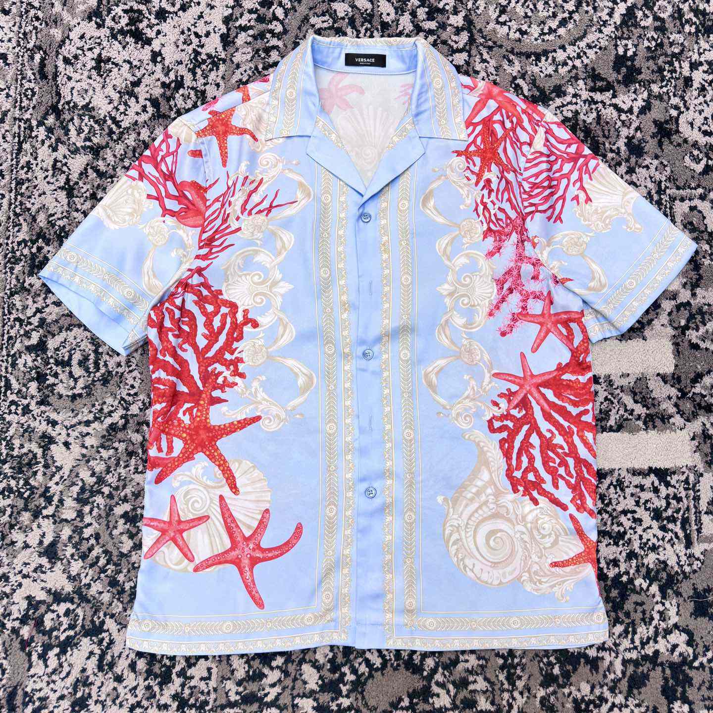 Versace Barocco Sea Silk Shirt & Shorts  - everydesigner