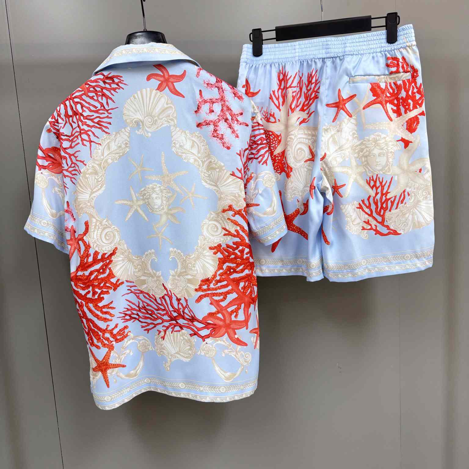 Versace Barocco Sea Silk Shirt & Shorts  - everydesigner