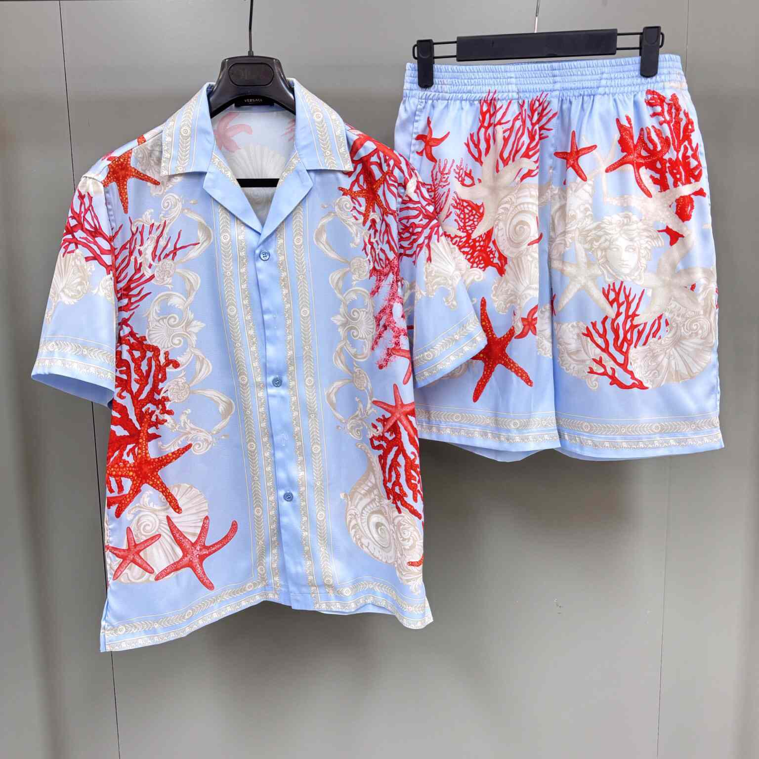 Versace Barocco Sea Silk Shirt & Shorts  - everydesigner