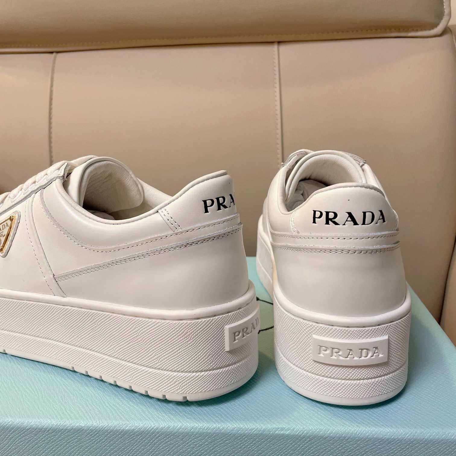 Prada Downtown Bold Leather Sneakers - everydesigner