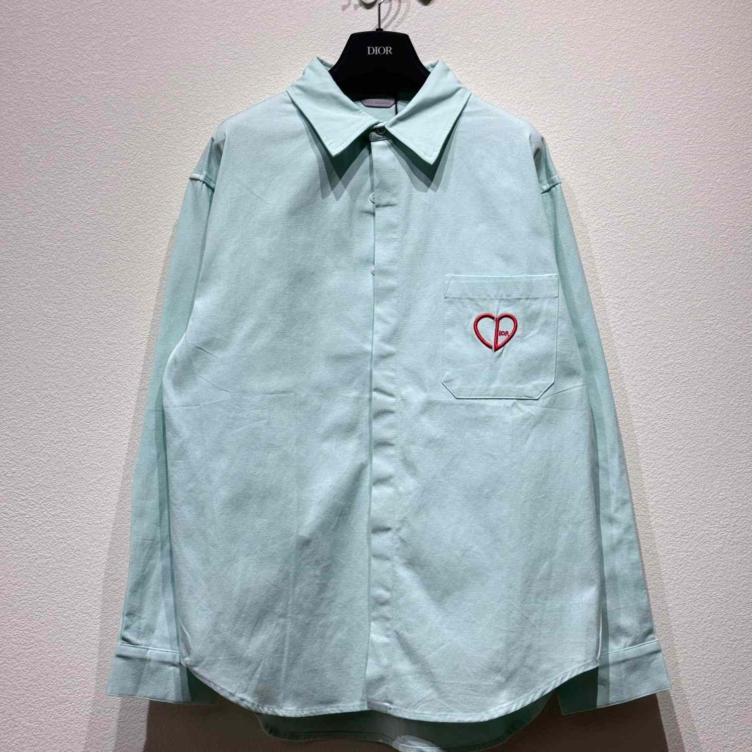 Dior CD Heart Embroidered Shirt - everydesigner