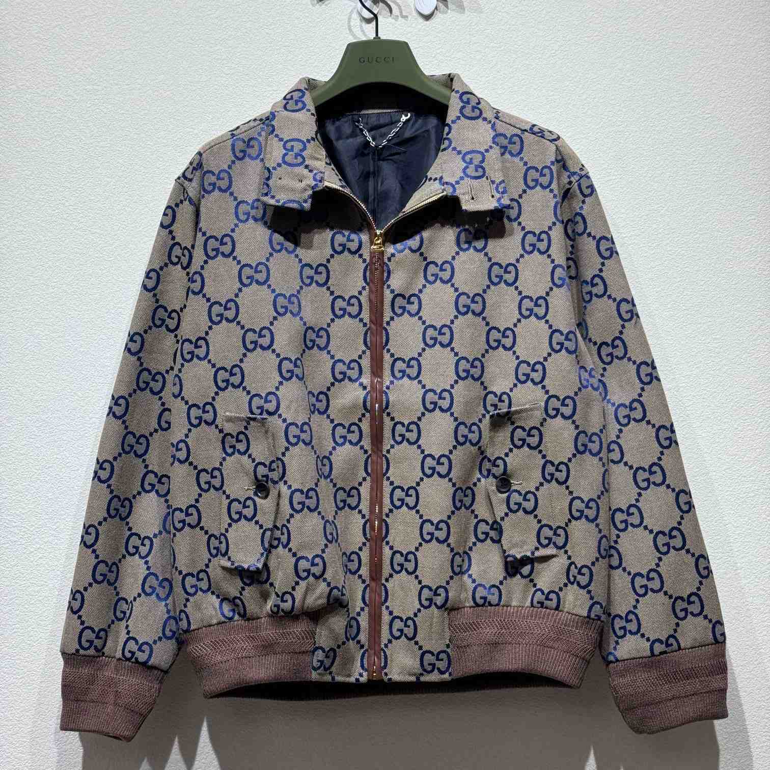 Gucci Maxi GG Canvas Zip Jacket - everydesigner