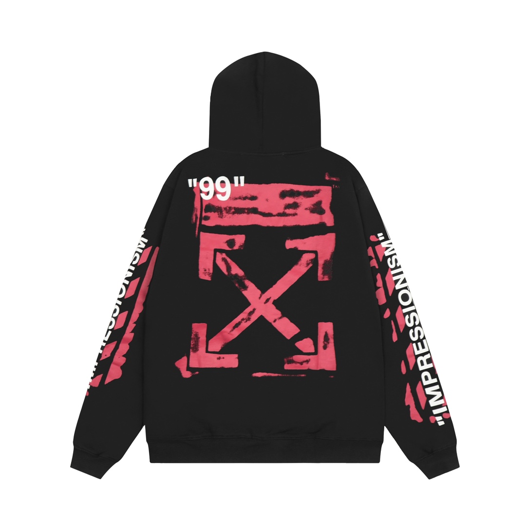 Off-White C/O Virgil Abloh Printed Cotton Hoodie - everydesigner