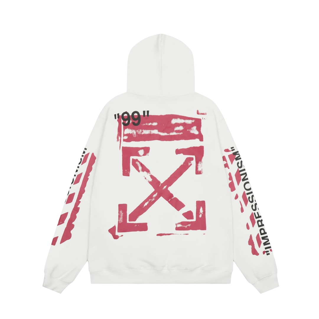 Off-White C/O Virgil Abloh Printed Cotton Hoodie - everydesigner