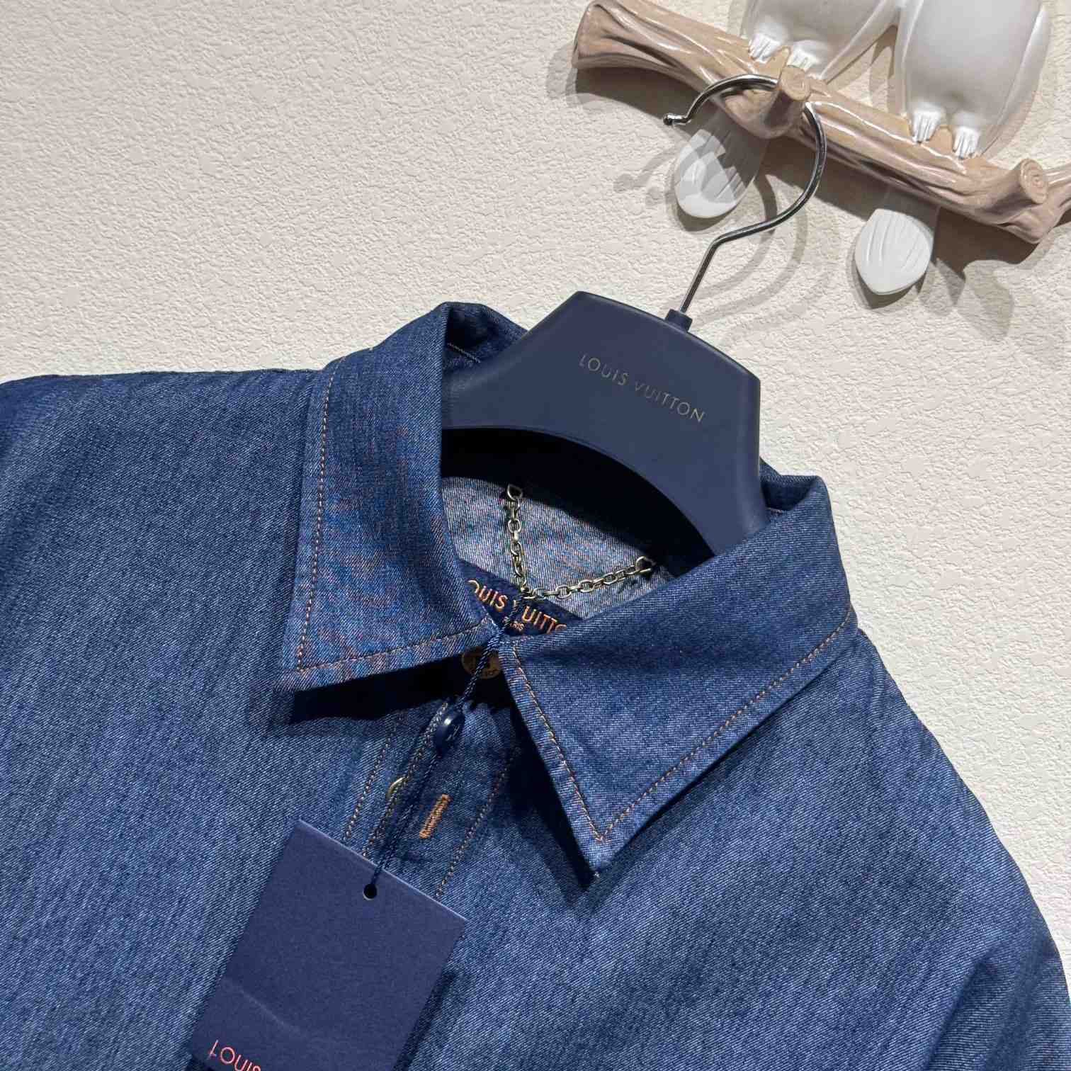 Louis Vuitton Short-Sleeved Cotton Chambray Shirt - everydesigner