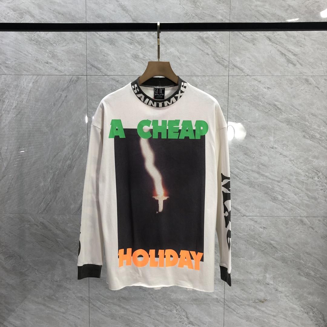 Saint Michael 'A Cheap Holiday' Printed Longsleeve - everydesigner