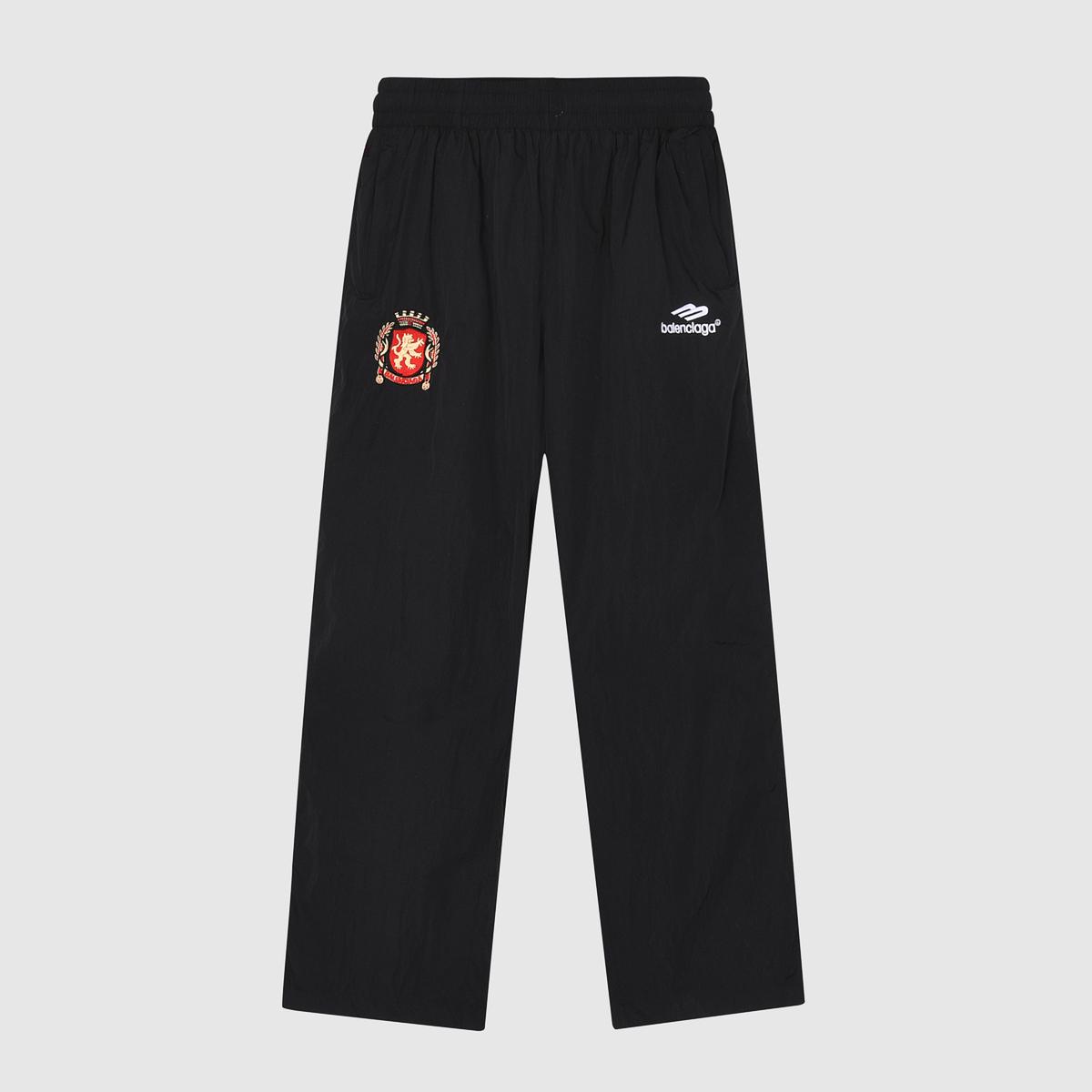 Balenciaga Soccer Tracksuit Pants In Black - everydesigner