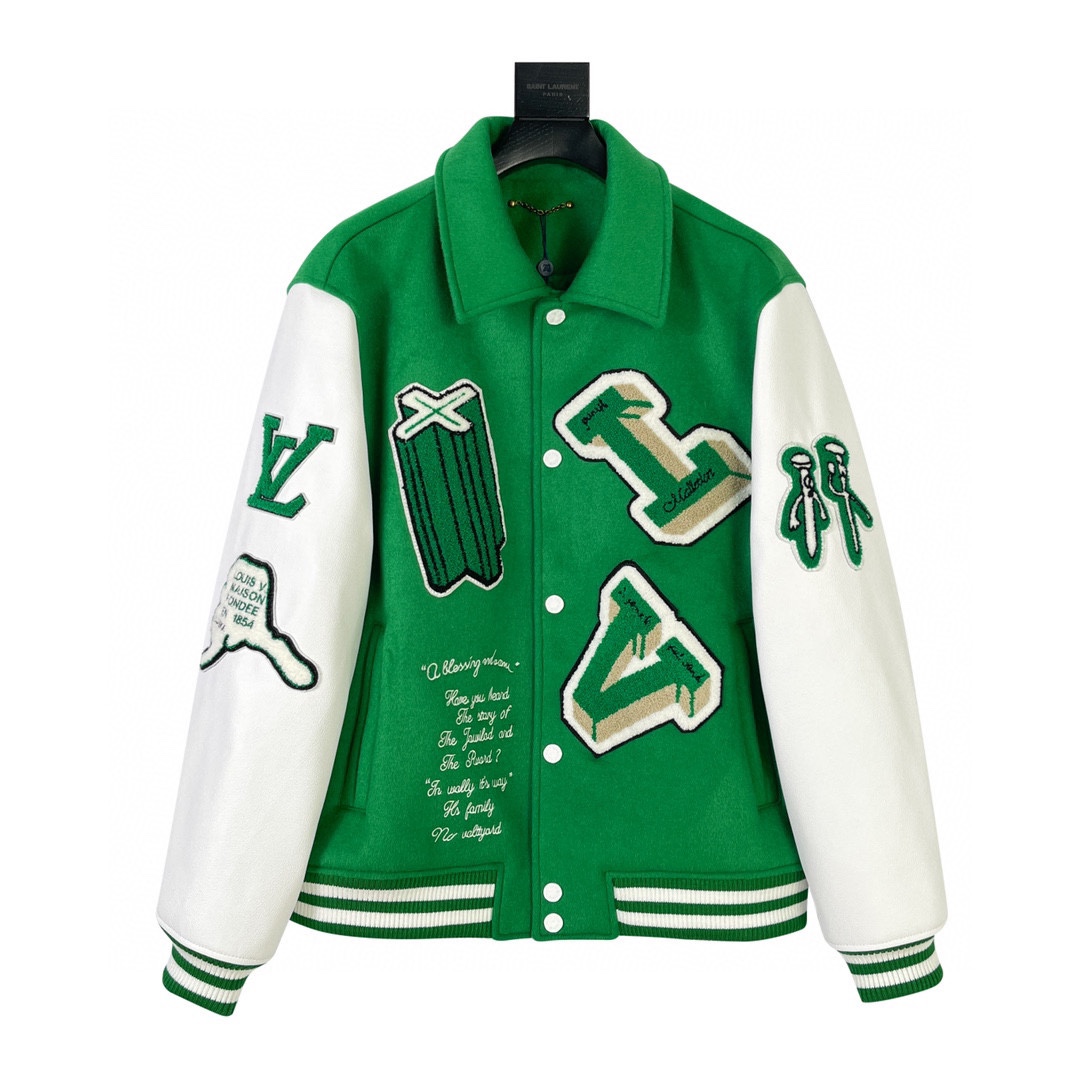 Louis Vuitton Leather Basketball Jacket - everydesigner