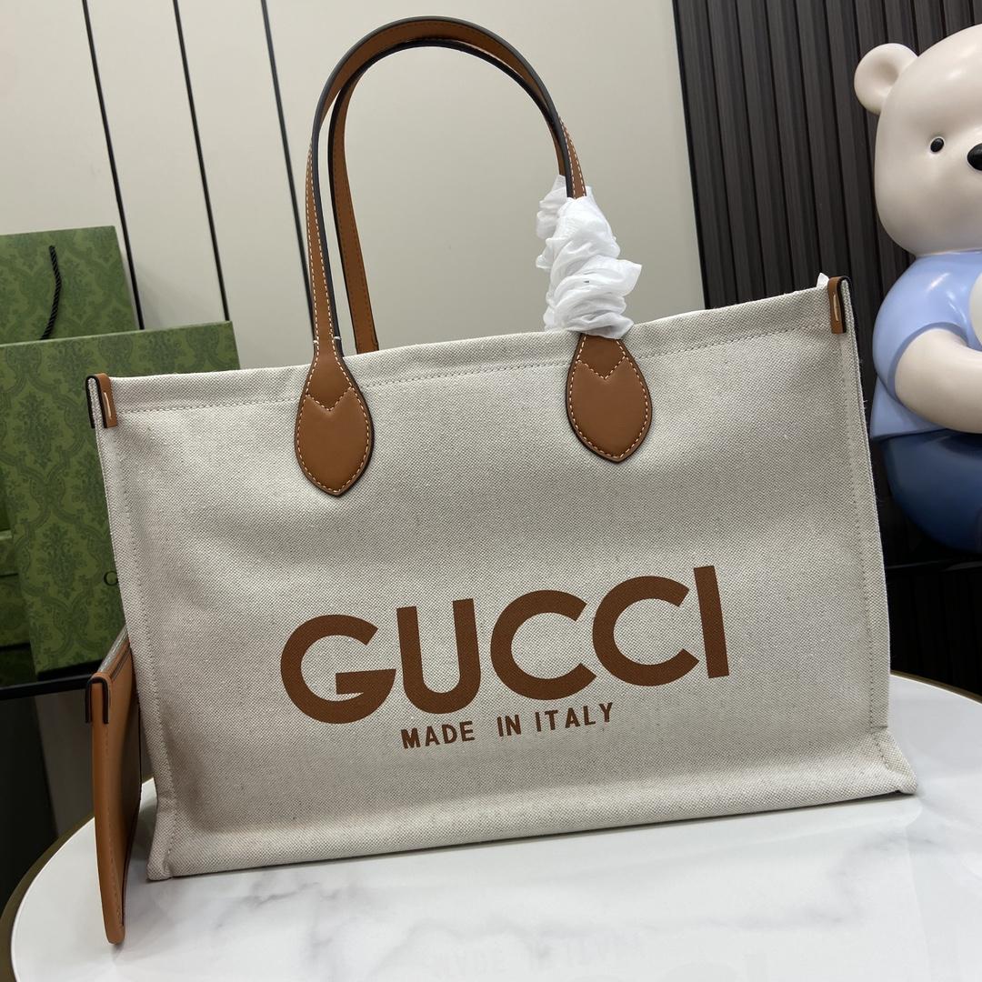 Gucci Medium Tote Bag With Gucci Print - everydesigner