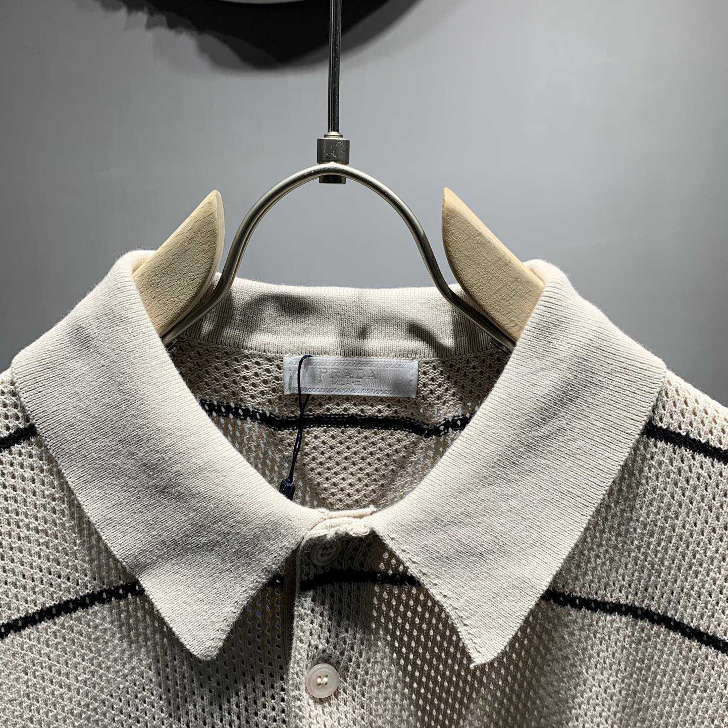 Prada Silk And Cotton Knit Polo Shirt - everydesigner