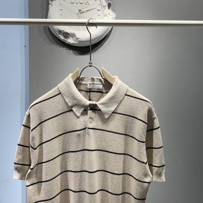 Prada Silk And Cotton Knit Polo Shirt - everydesigner