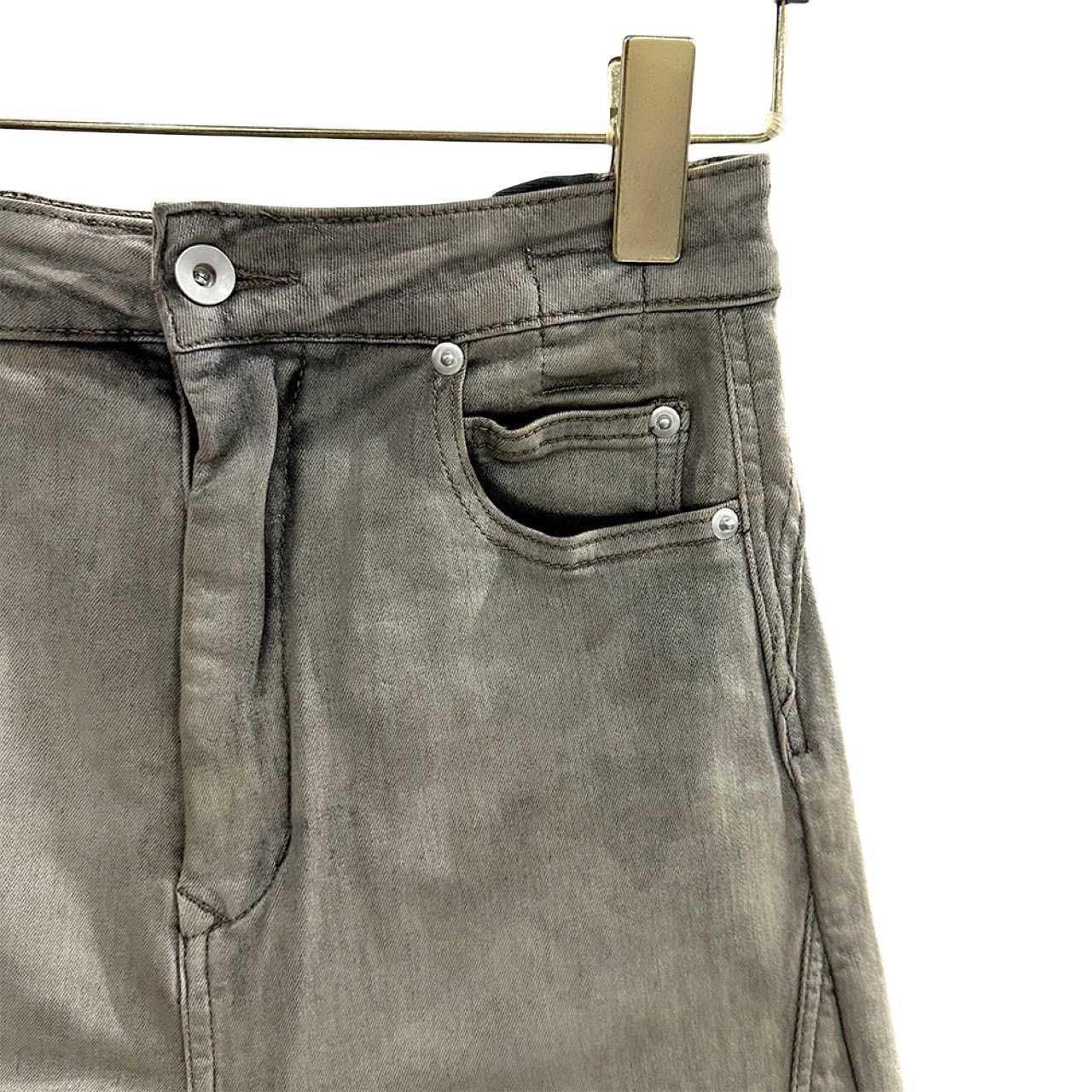 Rick Owens DRKSHDW Slivered Denim Skirt - everydesigner