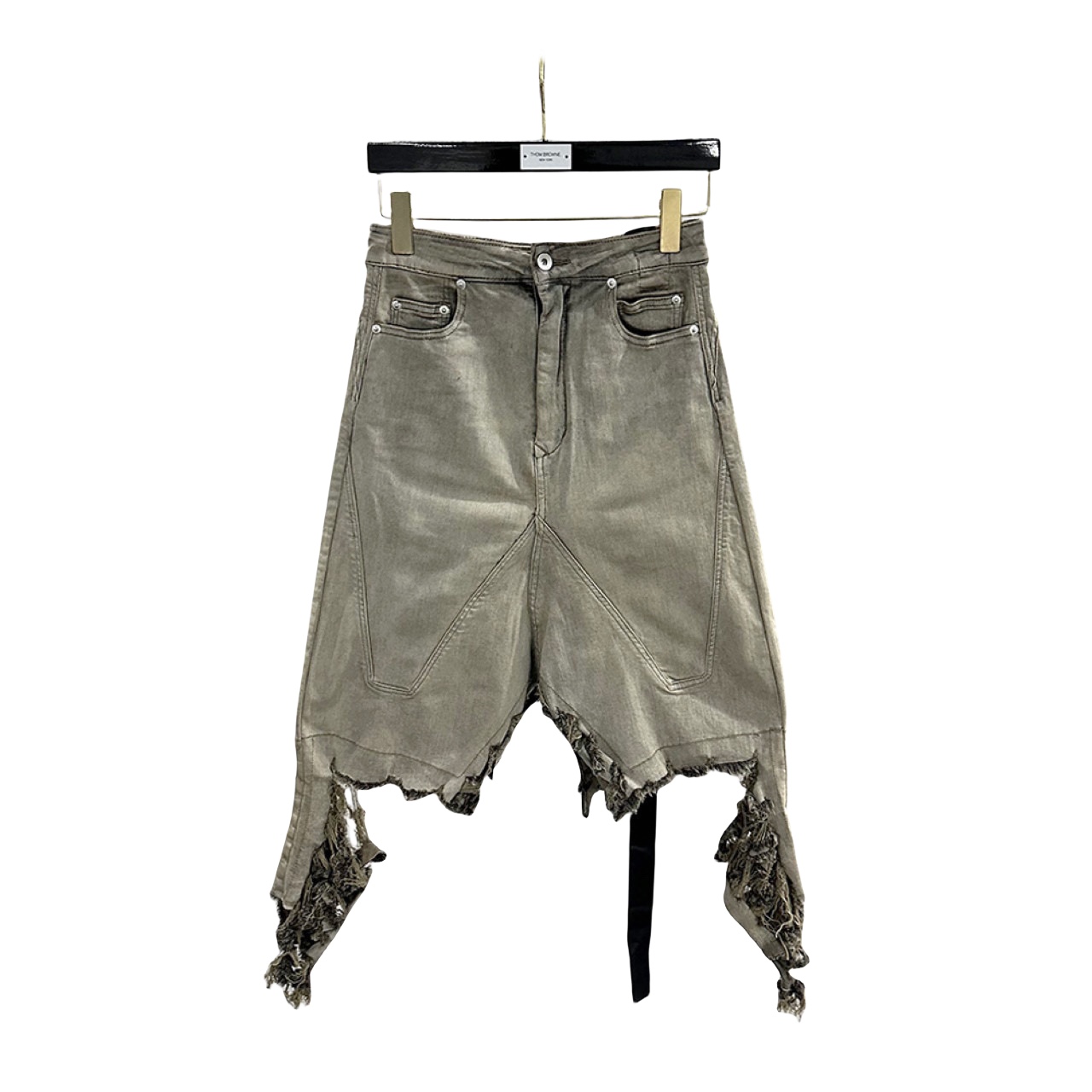 Rick Owens DRKSHDW Slivered Denim Skirt - everydesigner