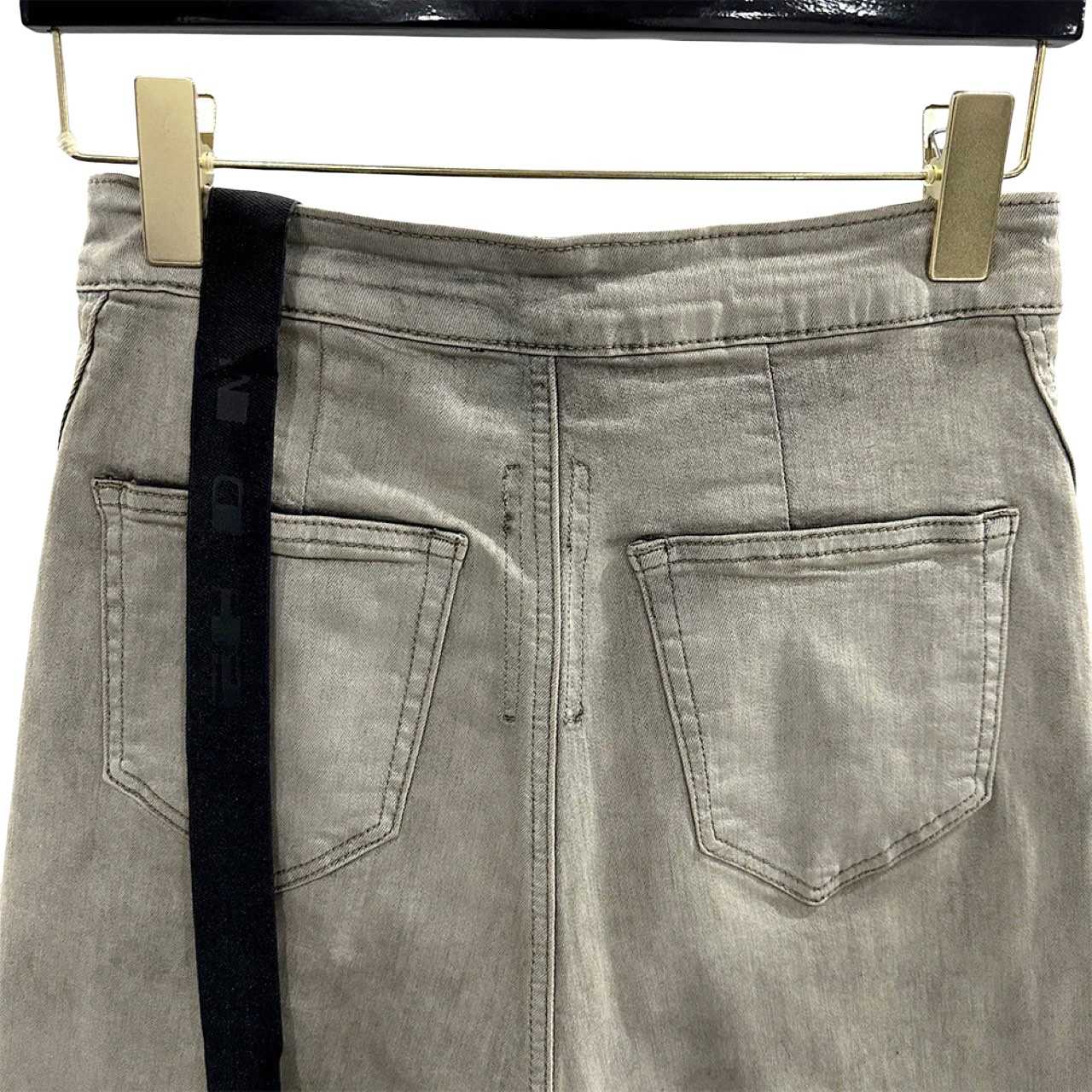 Rick Owens DRKSHDW Slivered Denim Skirt - everydesigner