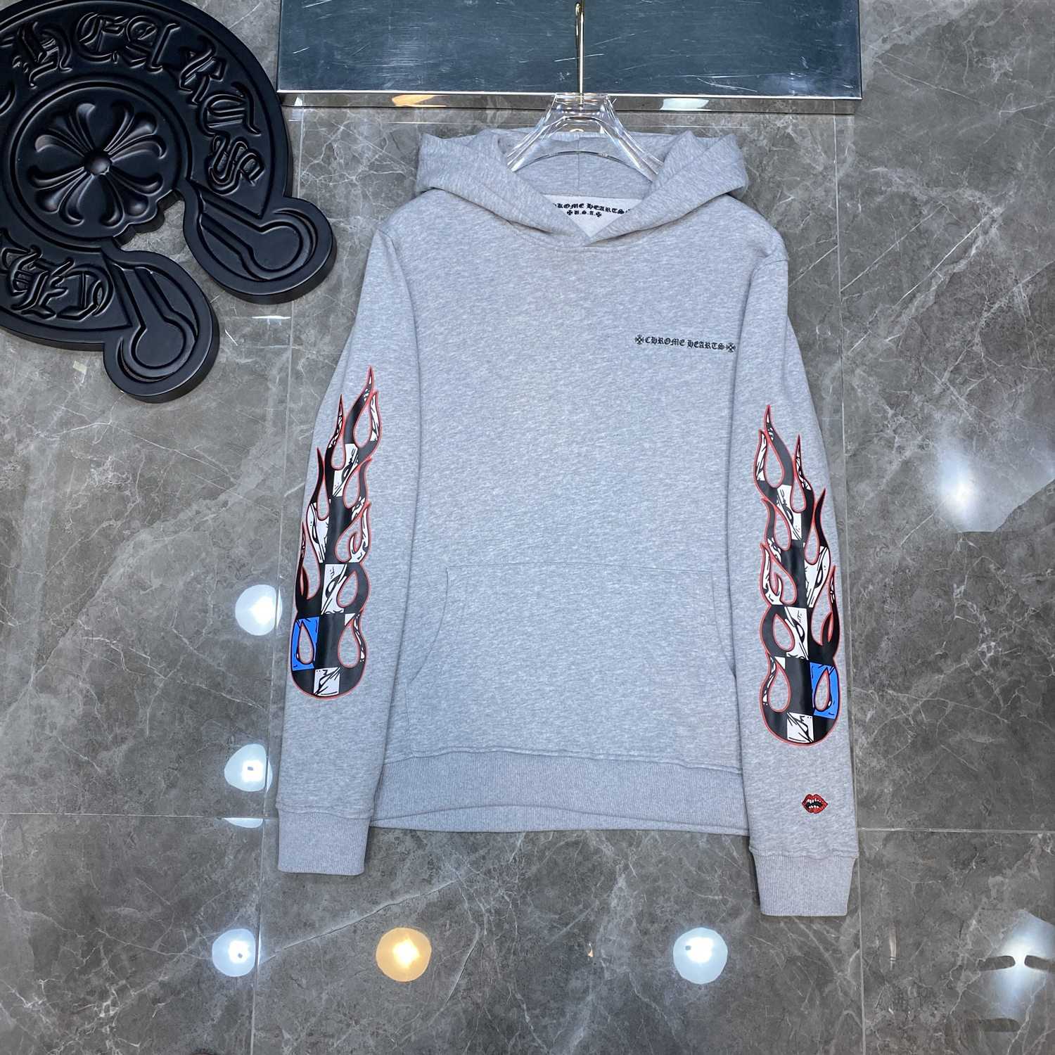 Chrome Hearts Chrome hearts Grey Race Cross Hoodie - everydesigner