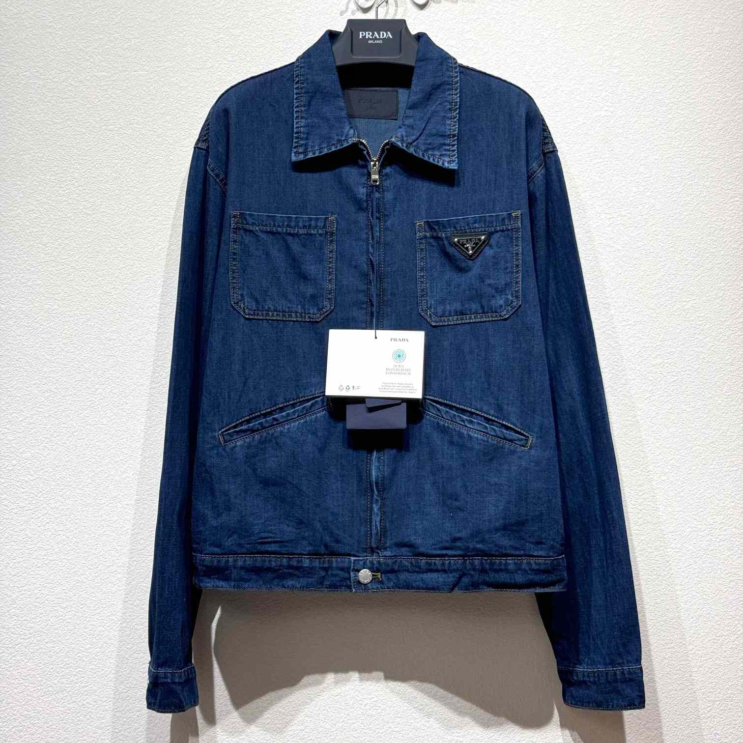 Prada Light Denim Zipper Jacket  - everydesigner