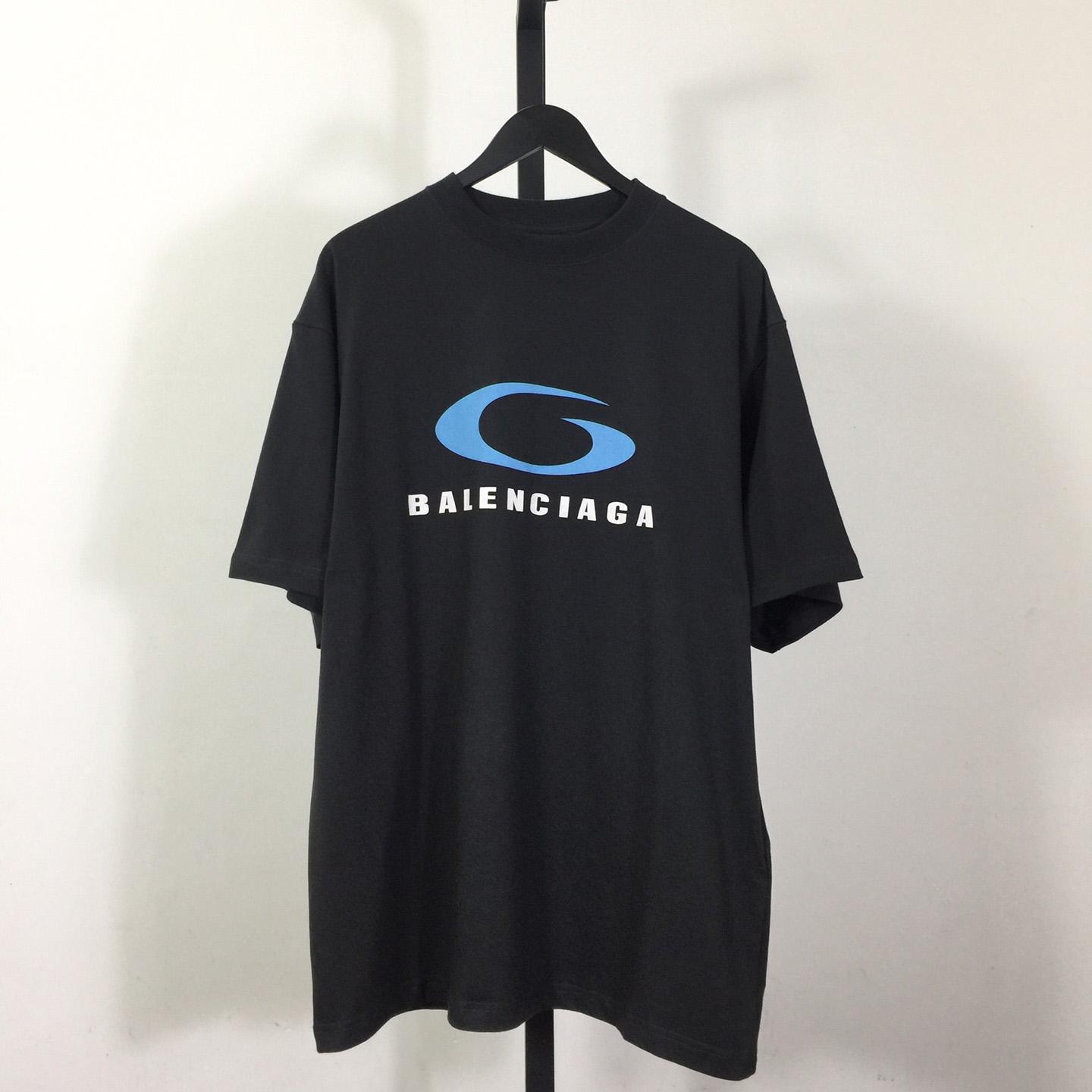 Balenciaga Loop Sports Icon T-Shirt Medium Fit In Black - everydesigner