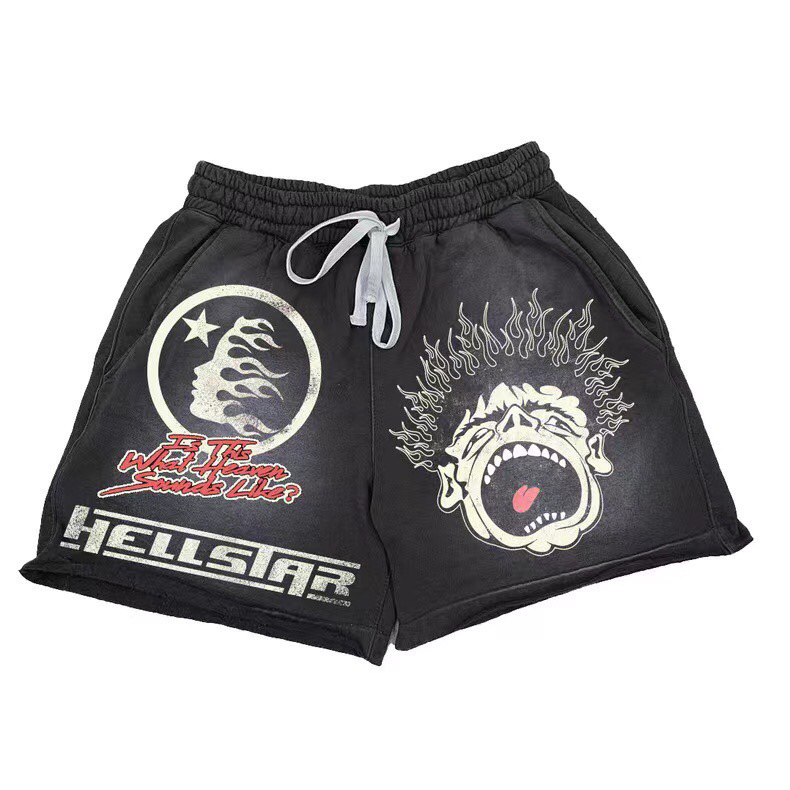 Hellstar Black Records Shorts  - everydesigner